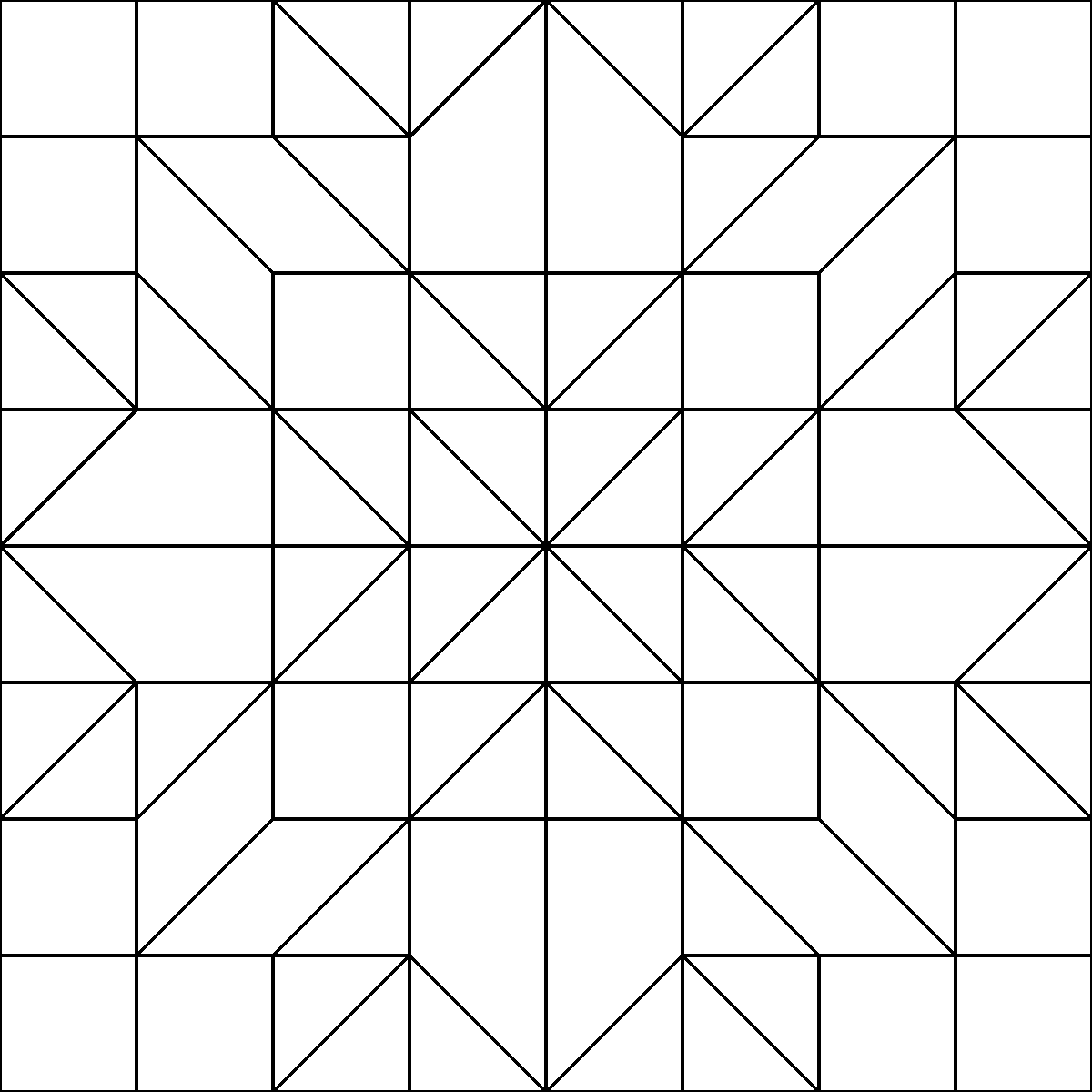 Pattern 90, Carpenter's Wheel barn quilt pattern thumbnail